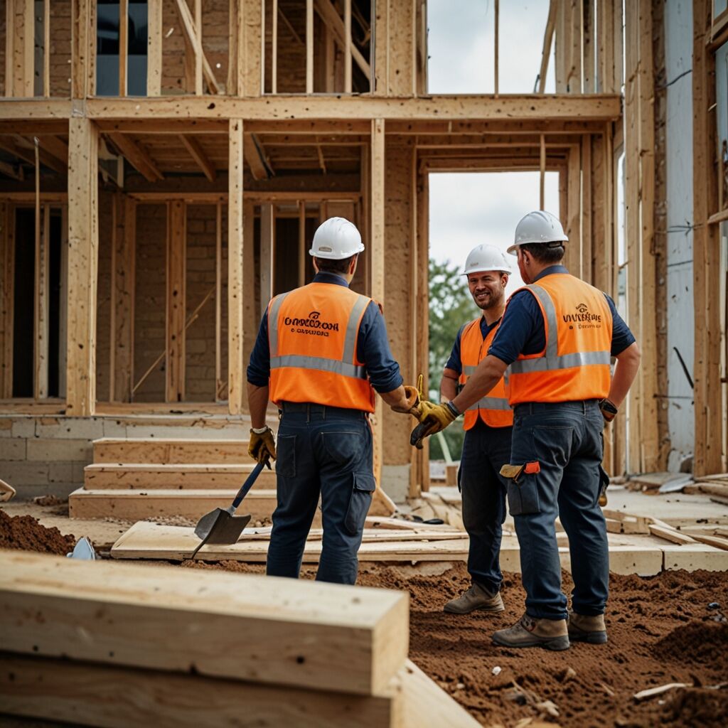 Certified Riverside construction team fixing pipes